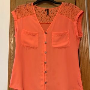 Coral blouse